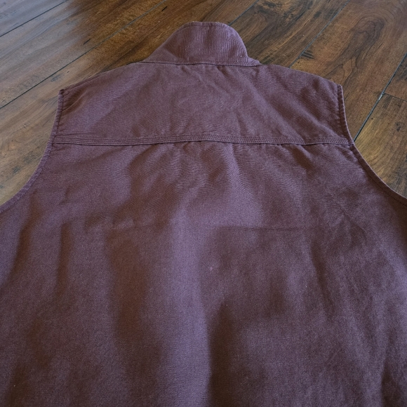 Carhartt Men's Sherpa Lined Relaxed Fit Washed Duck Canvas Vest Blackberry Sz XL - Picture 13 of 15
